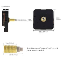 13mm Thread/22mm Shaft Quartz Silent Battery Operated Clock Movement Replacement for Clock Repair / DIY, Wall Clock Repair Parts 2