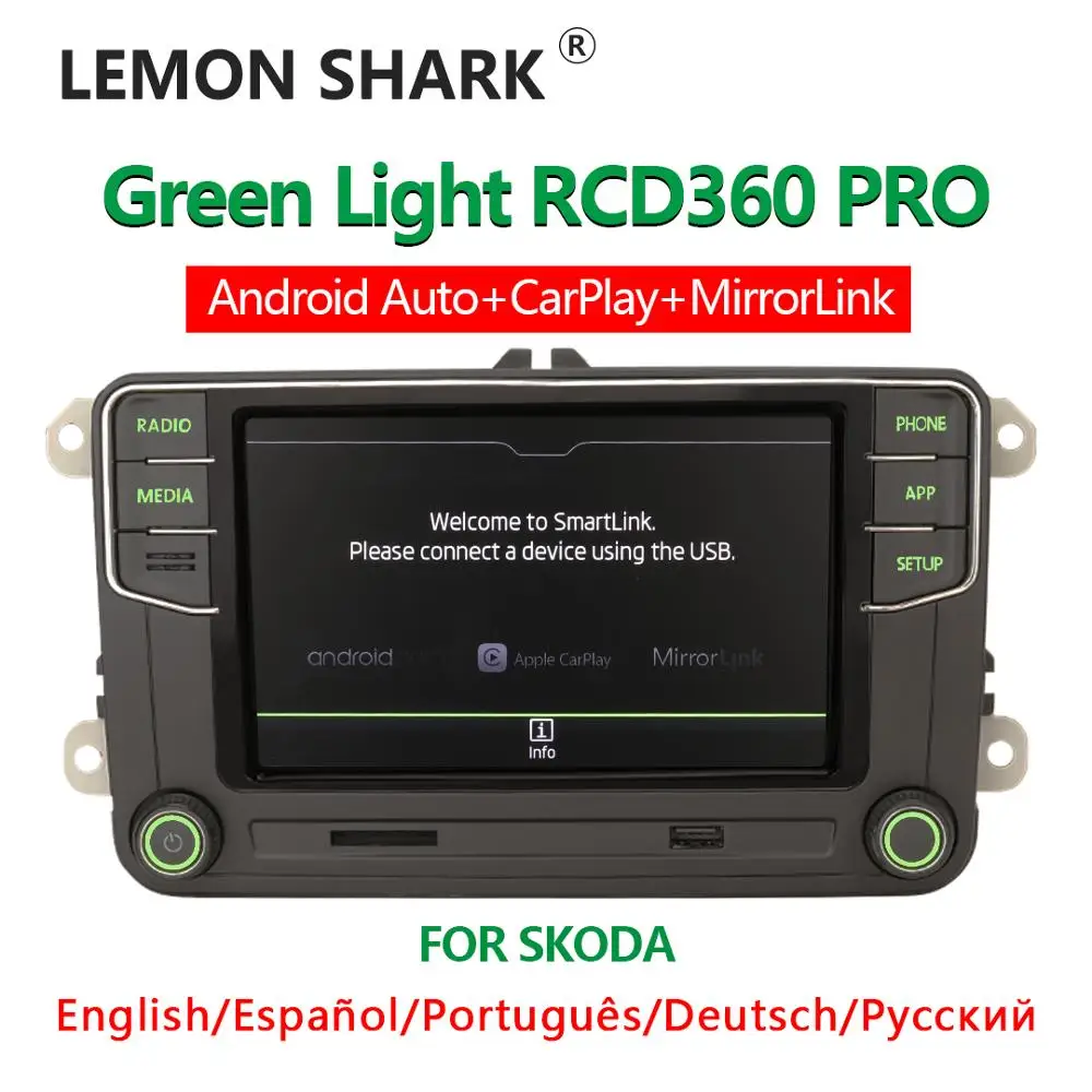 RCD360 PRO Green Light MIB Car Radio Android Auto Carplay Green Menu 6RD 035 187B for VW for Volkswagen Skoda car multimedia player car radio car radio player