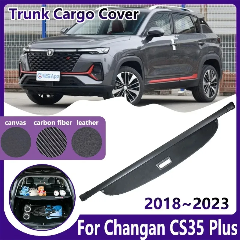 Багажник багажник для Changan CS35 Plus, аксессуары 2018 ~ 2023, Автомобильный багажник, занавеска, защитный коврик для багажа, выдвижной задний багажник