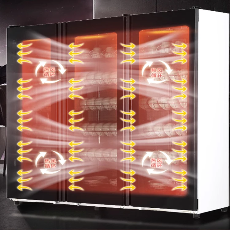 Commercial Stainless Steel Double Door High Temperature Disinfection Cabinet for Hotel 1800L 2
