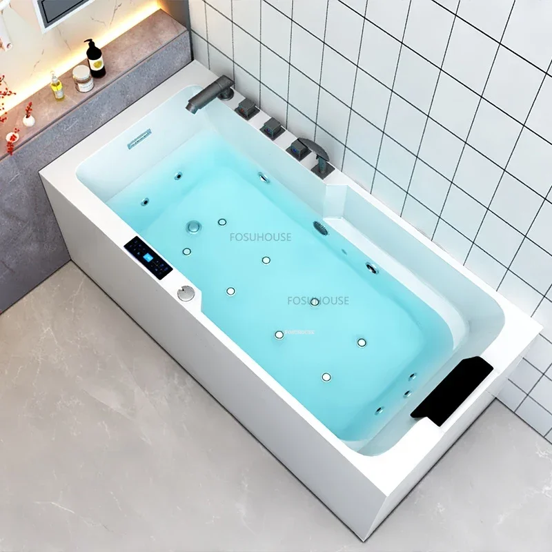 Nordic Acrylic Bathtubs For Bathroom Hotel Massage Bathtub Adults Lie Down Portable Comfortable With Armrests Thicken Seat Bath