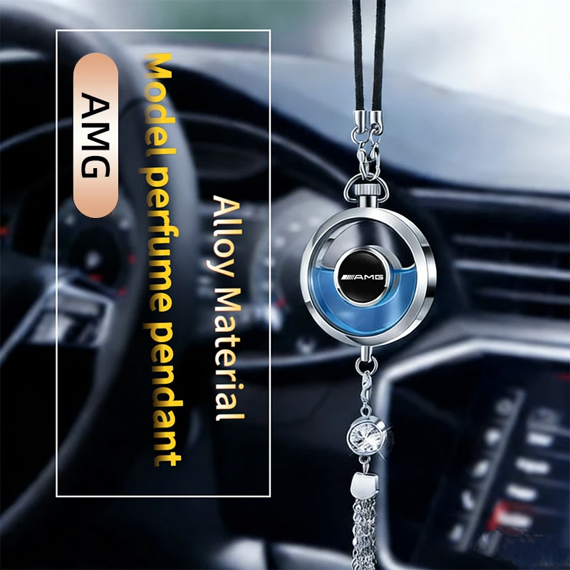 AMG Logo Car Interior Perfume Pendant Air Freshener Scent Bottle