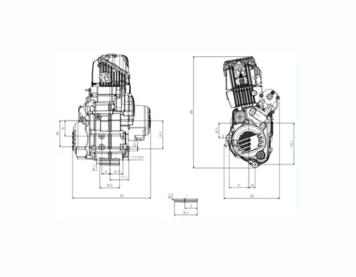 Motorcycle complete engine Zongshen W190 gasoline engine Zongshen motorcycle
