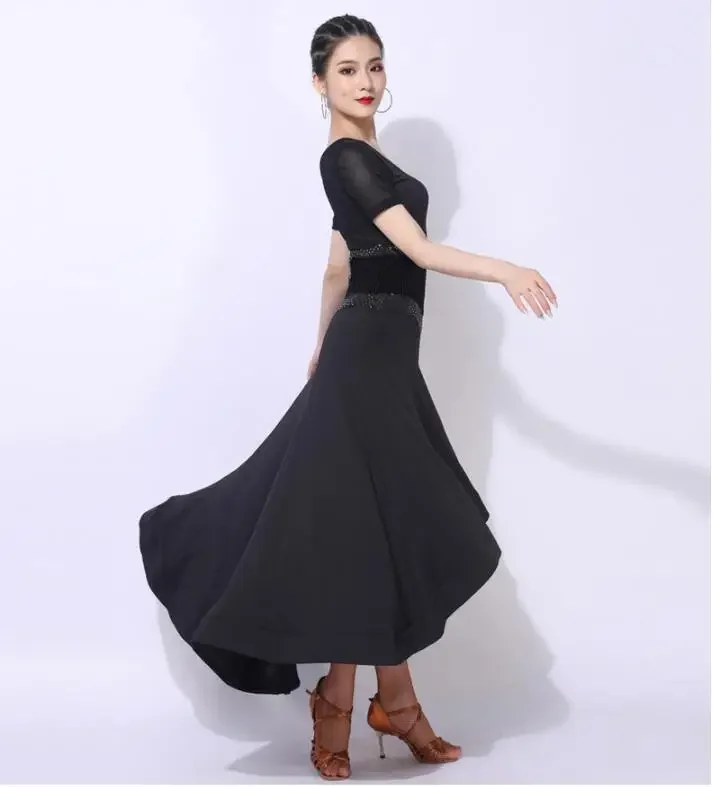 Vestido baile salon morno para mujer, disfraces Tango estandar, faldas vals para practical, ropa fiesta