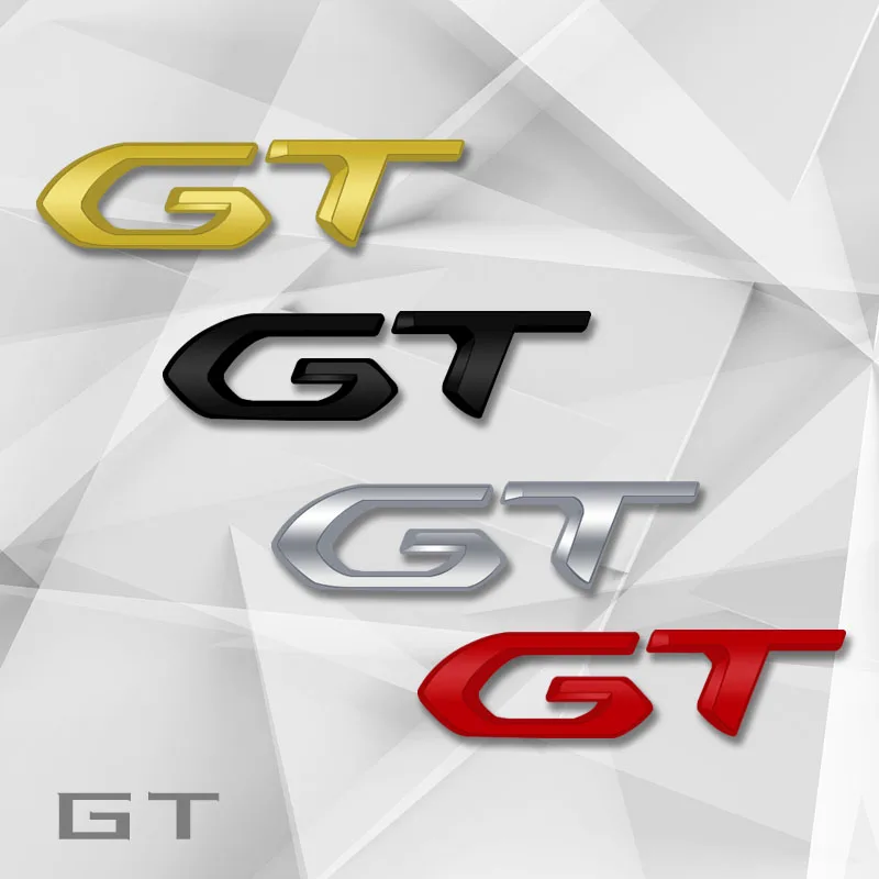 In Lega Di Zinco Gt-Sport Badge Car Body Trunk Fender Adhensive Emblem 3D Decal Sticker Per Peugeot 3008 301 206 Gt 208 508 308
