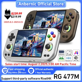 ANBERNIC RG 477M Console di gioco retrò Android 14 Dimensity 8300 Giocatore di gioco Display in-cellulare LTPS da 4,7 pollici RGB Hall Joystick RG477M 1