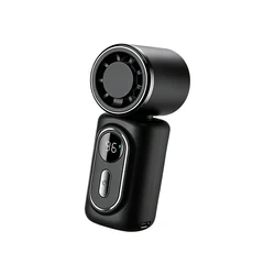 Compact Handheld Fan with Adjustable Speeds and Rechargeable Battery (Black)