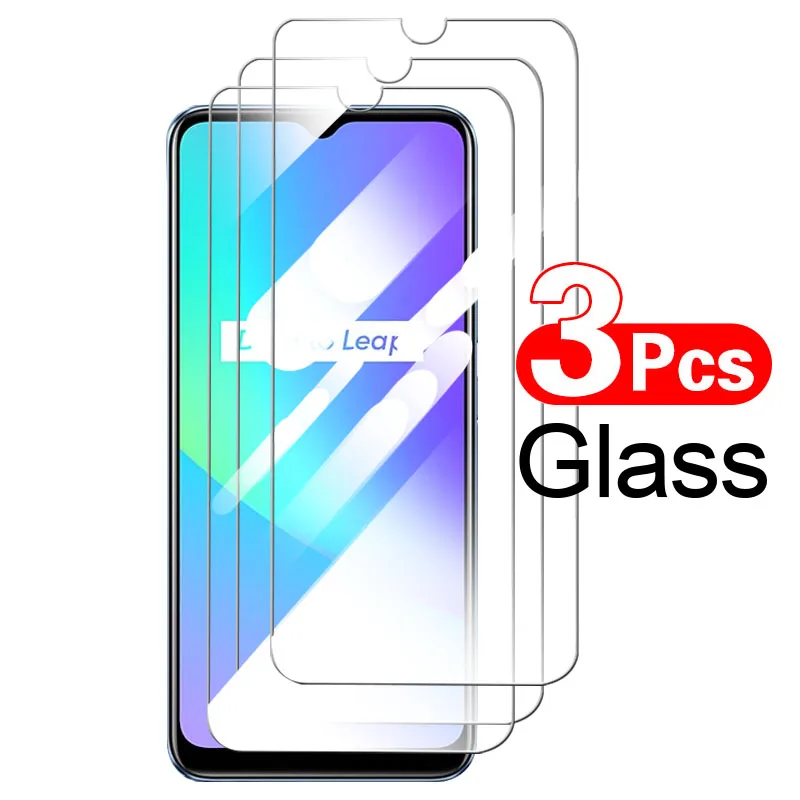 3Pcs For Realme C25 Glass Tempered Glass For Oppo Realme C25Y C25 C25S C21 C20 C17 C15 C12 C11 Front Glass Film Screen Protector