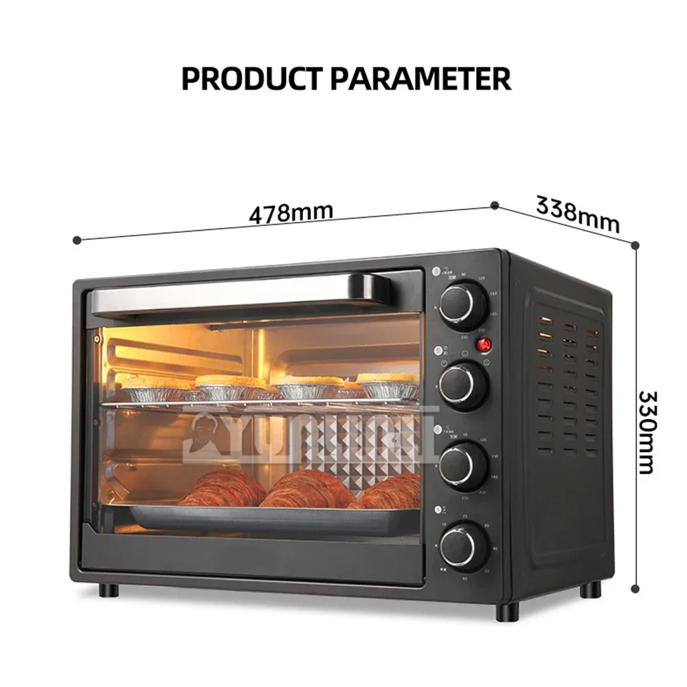 40L Electric Oven Multifunctional Large Capacity Electric Oven Household Four Layer Breakfast Machine