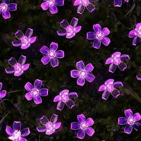12M 100Leds Solar String Lights Outdoor Waterproof 8 Mode Battery Operated Cherry Flower Light Christmas Garden Party Decoration 2