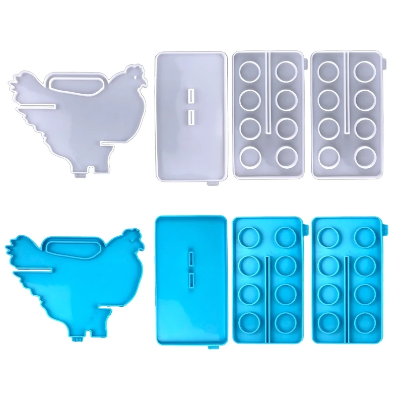 

Y4QE 8 Egg Holder Epoxy Resin Casting Silicone Mold Stackable in Fridge Egg