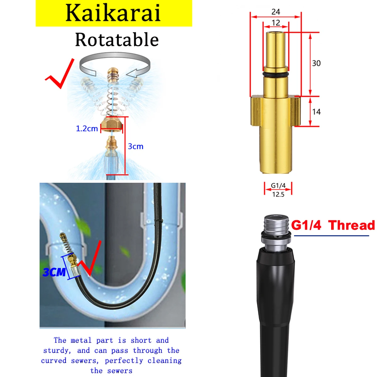 High Pressure Water Hose With Nozzle 