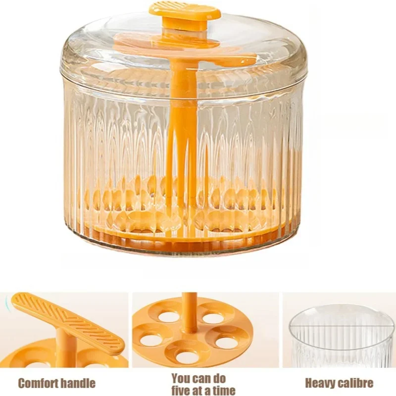 1pcs Translucent Meatballs Maker 5 Meat Balls Manual Maker Tool Manual Rice-Meat Dumplings For Clear Dumplings Meat Tool