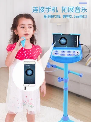 Disney girls princess Frozen Karaoke Lights Songs Toy Musical Instrument Microphone Singing Instrument music toys