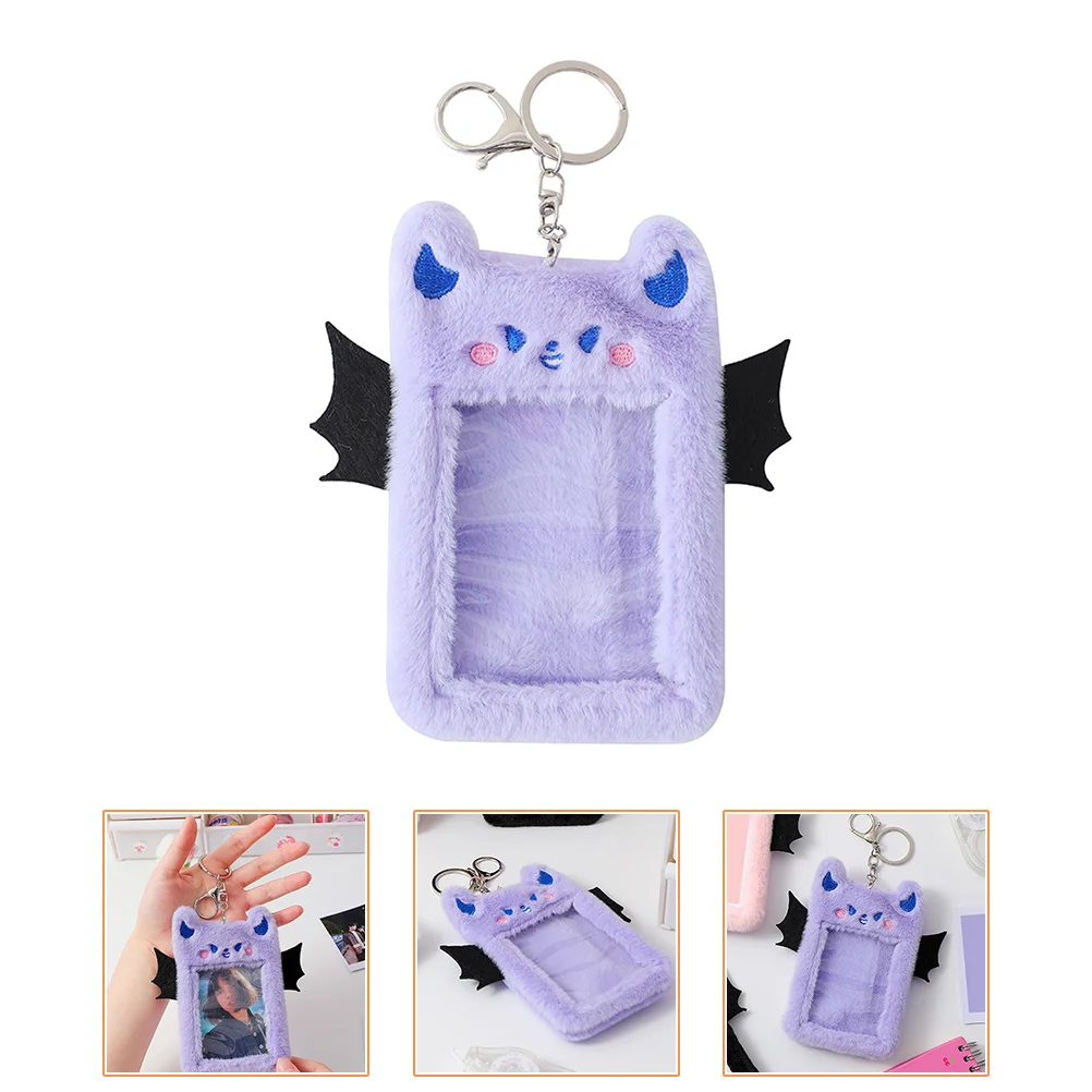 

Key Fob Plush Card Holder Visible Sleeve Reusable Keychain Postcard Sponge Cover Id Holders Sleeves Girl