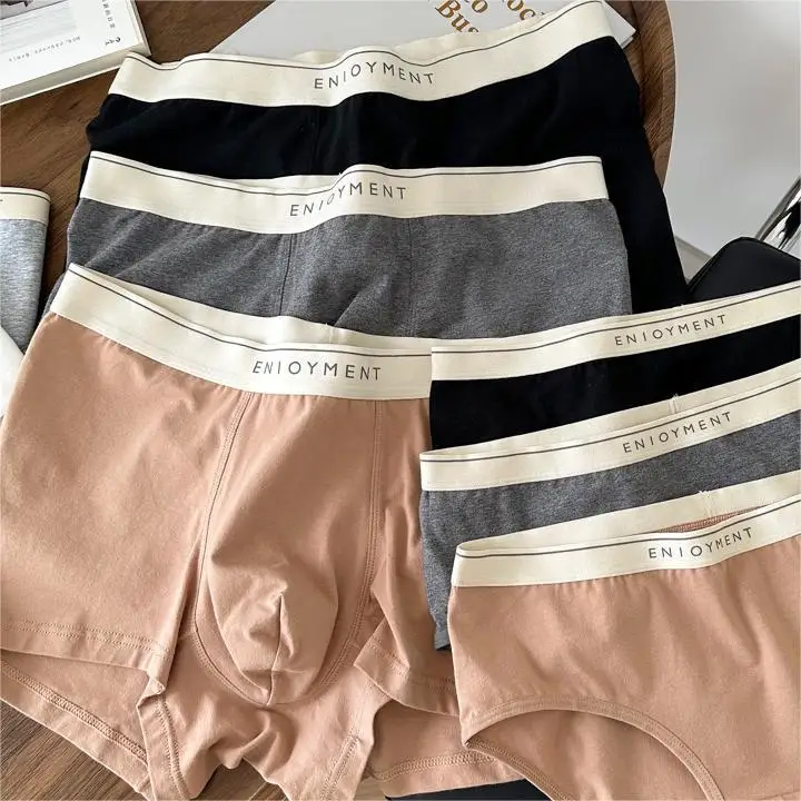 

Pure cotton boxers men Underwear simple pure cotton 5A antibacterial crotch breathable male underpants boxers NS6192