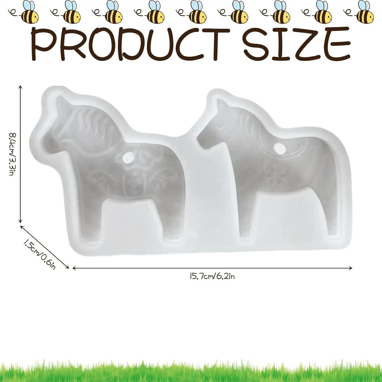 Horse Mold Horse Candle Molds Silicone Easy Release Polymer Plaster Paste Craft Moulds For Pendant Cement Gypsum Decoration