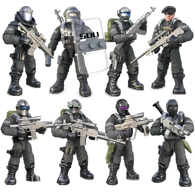 World War 2 WW2 Army Military Soldiers SAWT Soldiers Special Force DIY Model ​Building Blocks Bricks Children'S Toys 3