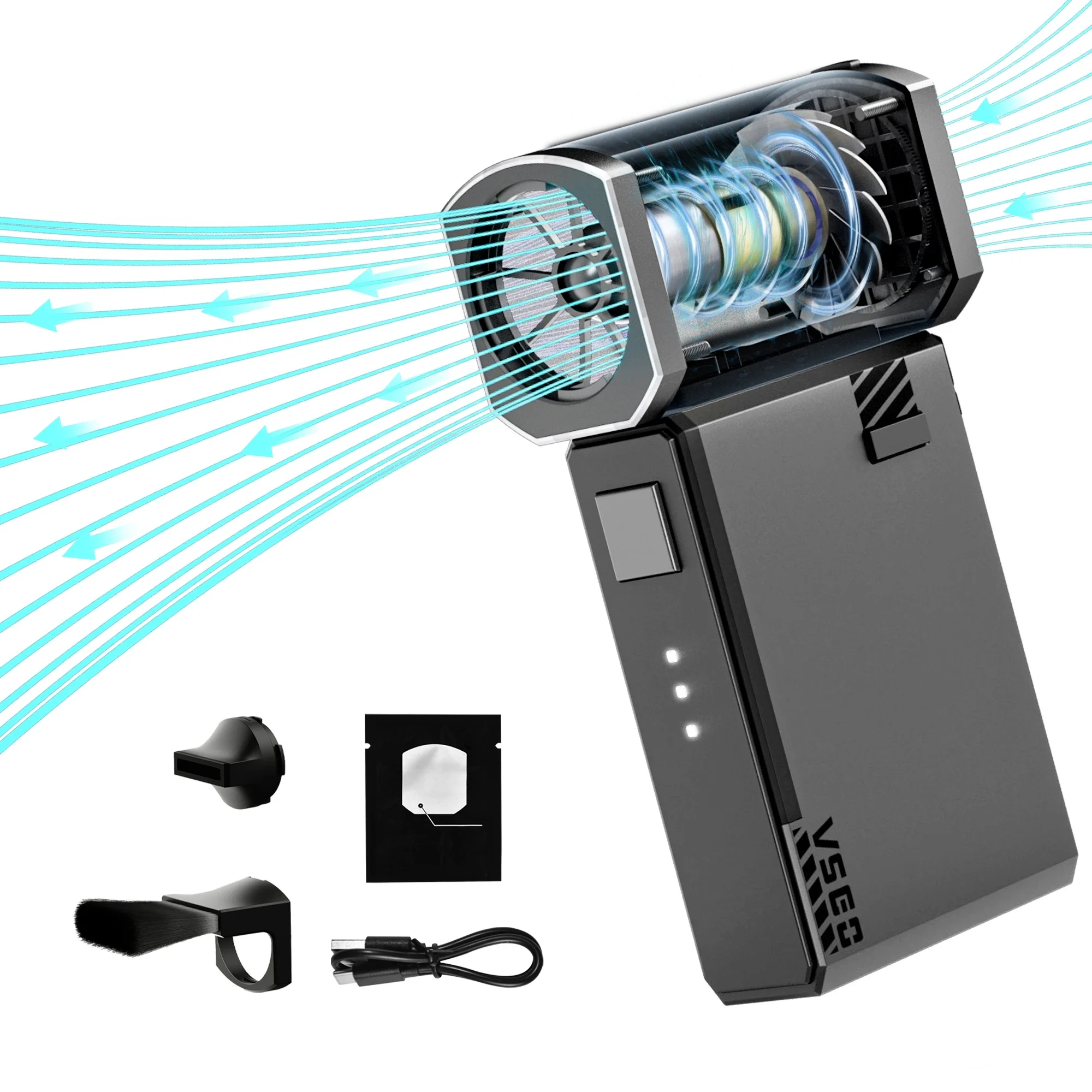 

VSGO Electronic Air Blower Portable Rechargeable Electric Air Duster 100000 RPM for Camera, Lens, Keyboard, Laptops Cleaning