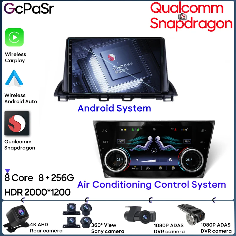 

Автомобильный радиоприемник Qualcomm Snapdragon Android для Mazda CX-4 CX4 CX 4 2016 2017, навигация GPS, мультимедийный плеер, стерео, DVD