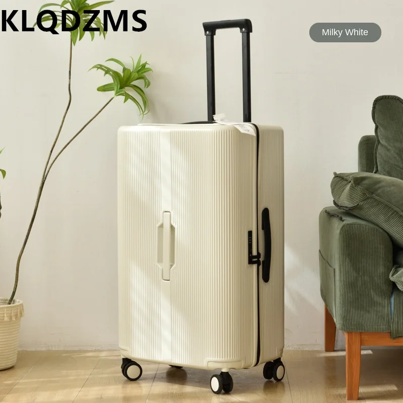 

KLQDZMS 20 24 28 Inch Ultra Light Large Capacity Luggage Explosion-proof Zipper Travel Universal Wheel Good-looking Suitcase