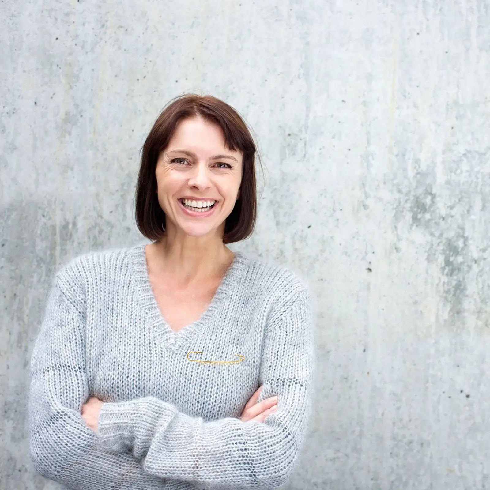 4개의 튼튼한 금속 안전핀(루프 포함) DIY 브로치, 코사지, 이름표, 배지 홀더, 패브릭 공예 액세서리용