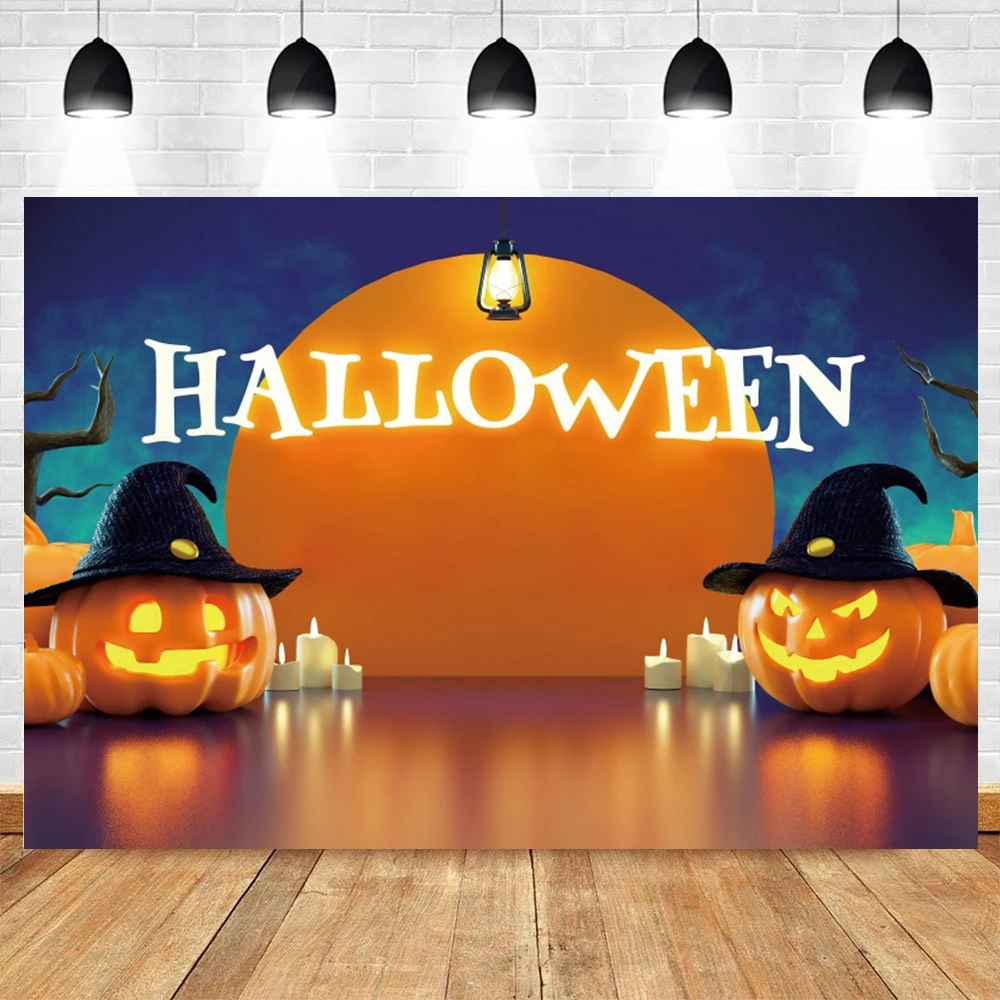 

Halloween Backdrops Spooky Carved Ghost Lantern Scary Satin Fabric For Bedroom Living Room Dorm Background Photozone