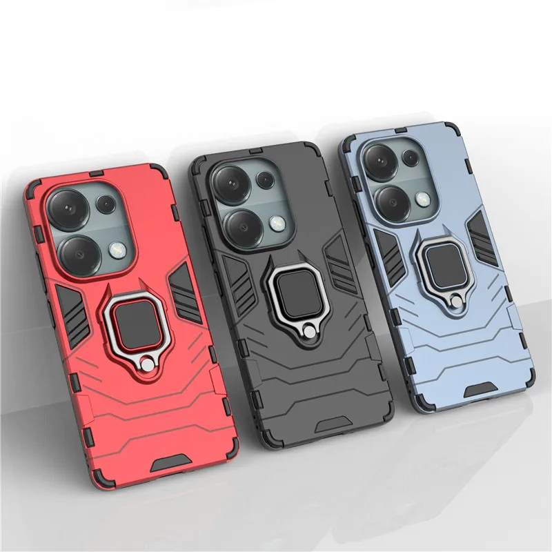 

For Redmi Note 13 Pro 5G Case For Redmi Note 11 12 13 Pro Plus 5G Cover Shockproof Armor Hard PC Holder Silicone Bumper