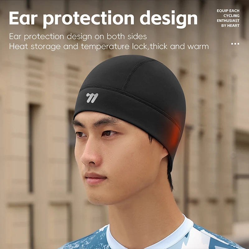 WEST BIKING Winter Warm Cycling Cap Windproof Running Skiing Hat Bike Helmet Liner Balaclava Men Women Beanies Hats