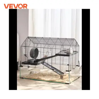 VEVOR Hamster Cage 360° Viewing Transparent Portable Hamster Habitats Ventilated Pet Mouse Cages with Water Bottle for Rats 1