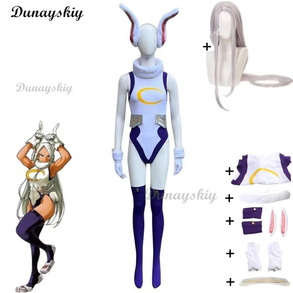 

Anime Rabbit Mirko Miruko Boku No Cosplay Costume Wig Sexy Woman Jumpsuit Bunny Girl Uniform Halloween Suit