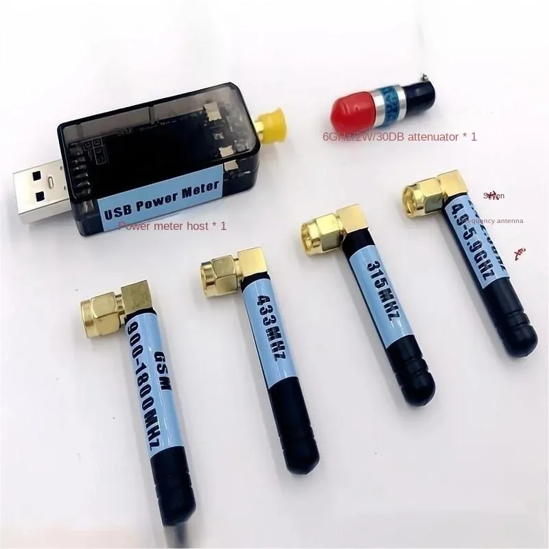 

USB РЧ измеритель мощности V3.0 100K до 10 ГГц-55 до + 30 дБм предварительно сохраненные 9 кривых затухания 0,96 "цветной дисплей