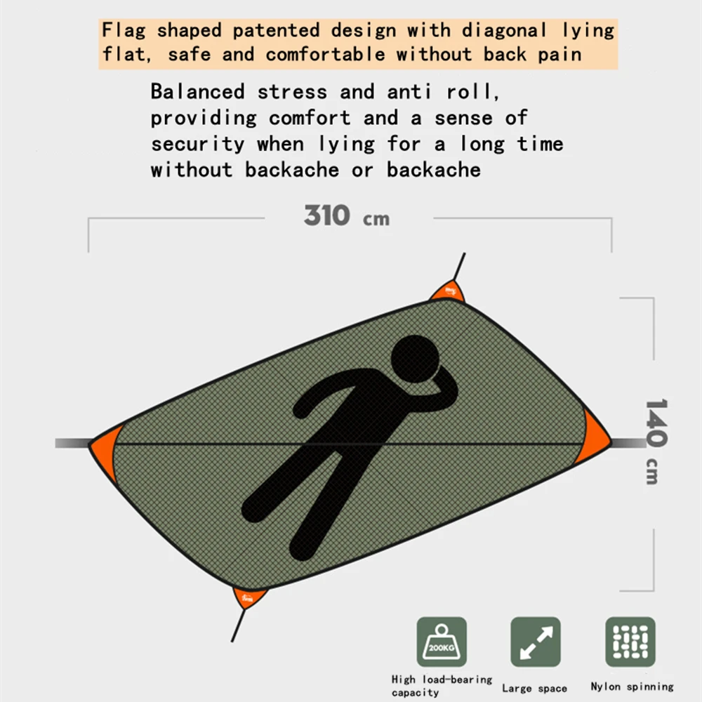 Portable Outdoor Garden Quick Open Anti-Rollover Mosquito Net Hammock Travel Camping Sleeping Hanging Hammock Swing Nature Hike 8 Portable Outdoor Garden Quick Open Anti-Rollover Mosquito Net Hammock Travel Camping Sleeping Hanging Hammock Swing Nature Hike 3