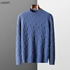 LHZSYY Winter New Thicken 100%Cashmere Sweater Men's Half-high Neck Twisted Pullovers Large Size Jackets Tops Casual Knit Shirts 5