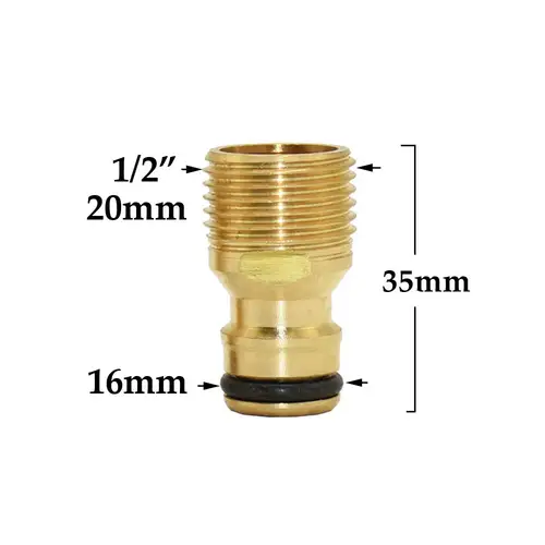1/2'' 5/8" 3/4'' 1'' Brass Hose Quick Connector Water Stop Fitting Copper Thread Tap Coupling Garden Watering Gun Adapter - Image 16