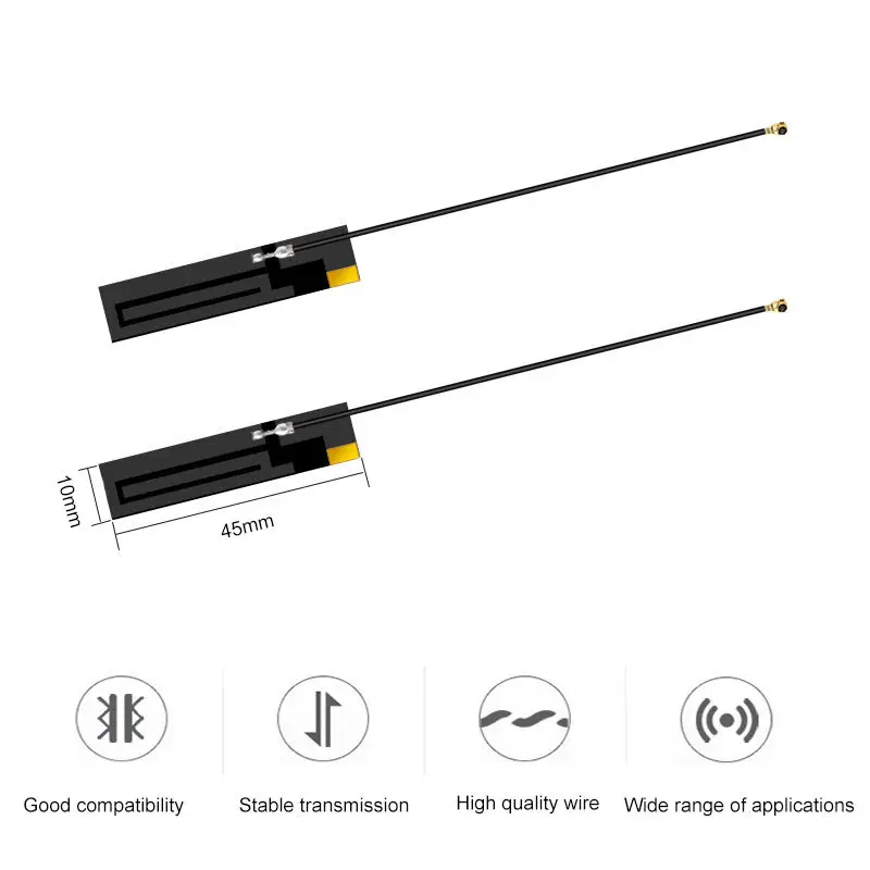 5pcs 915MHz FPC Antenna Internal Omnidirectional High Gain 3dbi Flexible Nb-iot Module Antenna IPX1 U.fl Mhf4 Interface