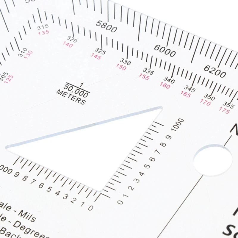 5x5'' Military MGRS Coordinate Scale Map Reading Land Navigation Topographical Map Scale Protractor 3 Kinds