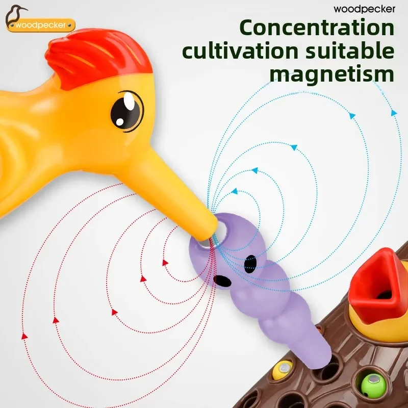 Woodpecker Magnetic Worm Catching Toy 6