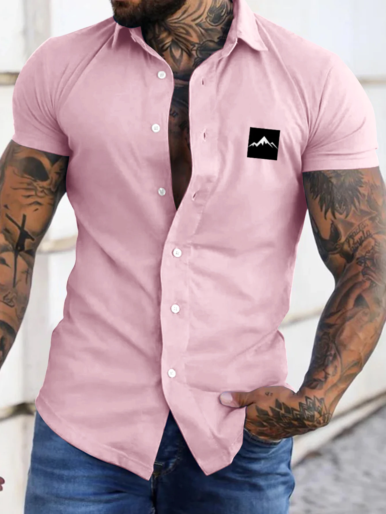 Men's Summer Casual Loose Cardigan Men's Short-sleeved Shirt Trend T-Shirt casual shirt