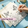 Beautiful Flowers Coloring Book 24Page Adult Picture Books Gift For Relieve Stress Kill Time Graffiti Painting Drawing Art Book 6