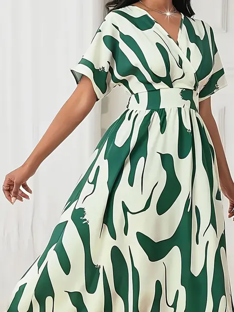 Women Plus Size Woven Spring/Summer Dress - Image 6