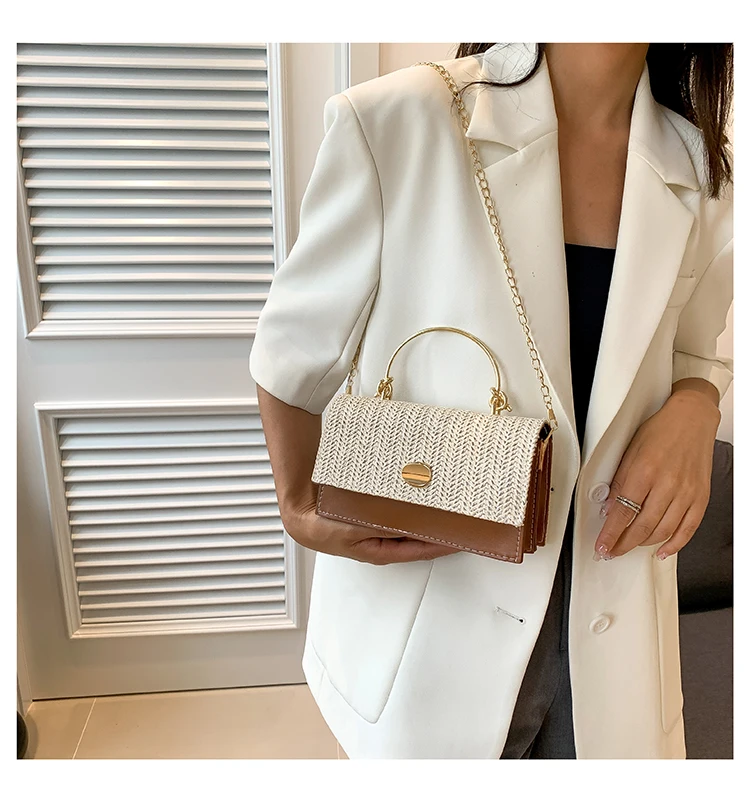 Fashion Pu Hasp Ladies Top-Handle Bags Braid Design 2024 New Brand Shoulder Bags for Women Free Shipping Bolsas Femininas