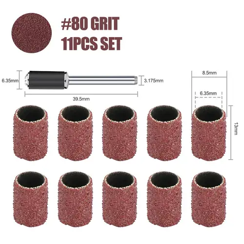 CMCP Sanding Drum Set Grit #80 #100 #120 Dremel With Sanding Mandrels Sanding Bands For Dremel Rotary Tools Abrasive Tools - Image 16
