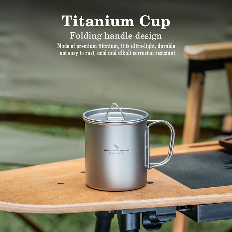 Boundless Voyage Titan-Campingbecher mit Deckel, stapelbarer Becher, Reisegeschirr für Rucksackreisen, Wandern, Heimgebrauch – Detail 5