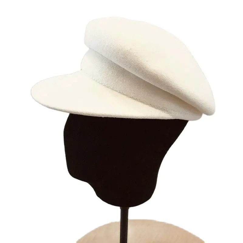 Tanio 100% wełna biały czarny czapka zimowa ciepła wełna kapelusz sklep