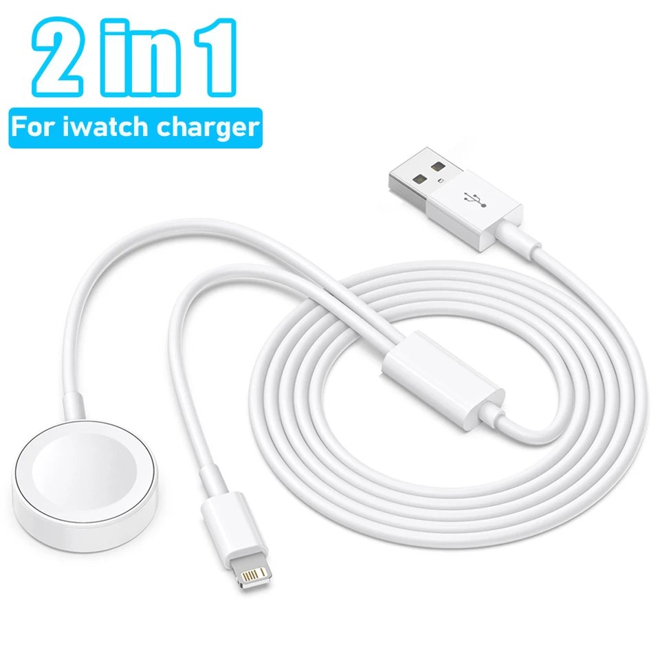 2 in 1 ケーブル Apple Watch 充電器シリーズ 9 8 7 6 5 4 3 USB 高速