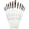 Angular Paint Brush,12pcs Nylon Hair Angled Paint Brushes Set Art Paintbrush for Watercolor, Acrylic, Gouache, Oil Painting 1