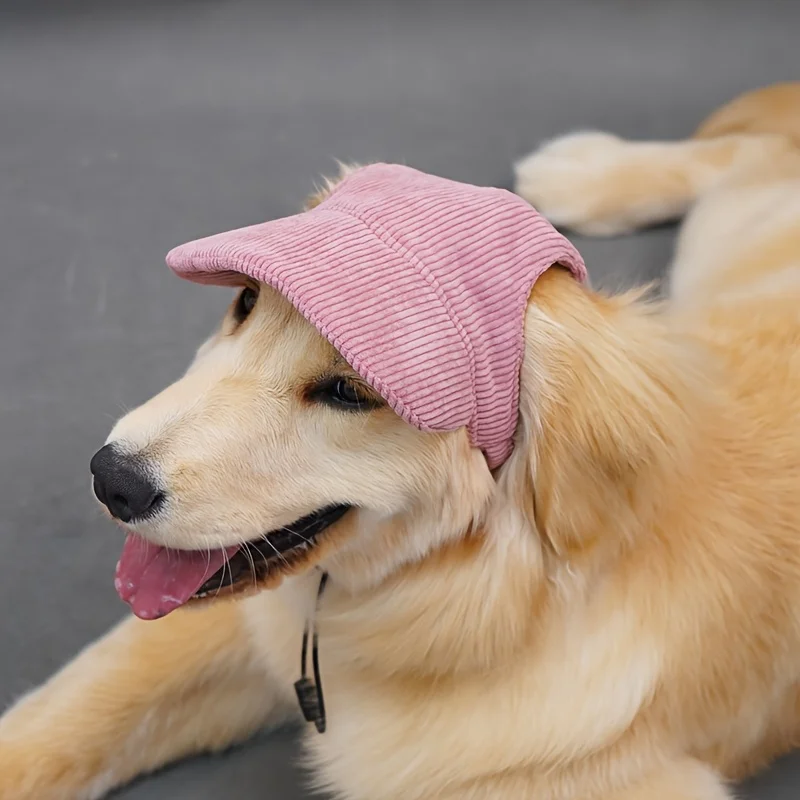 Adjustable Dog Baseball Cap Outdoor Sports Hat Soft Breathable Pet Sun Hat with Ear Holes Dog Parent-Child Hat Hiking 5