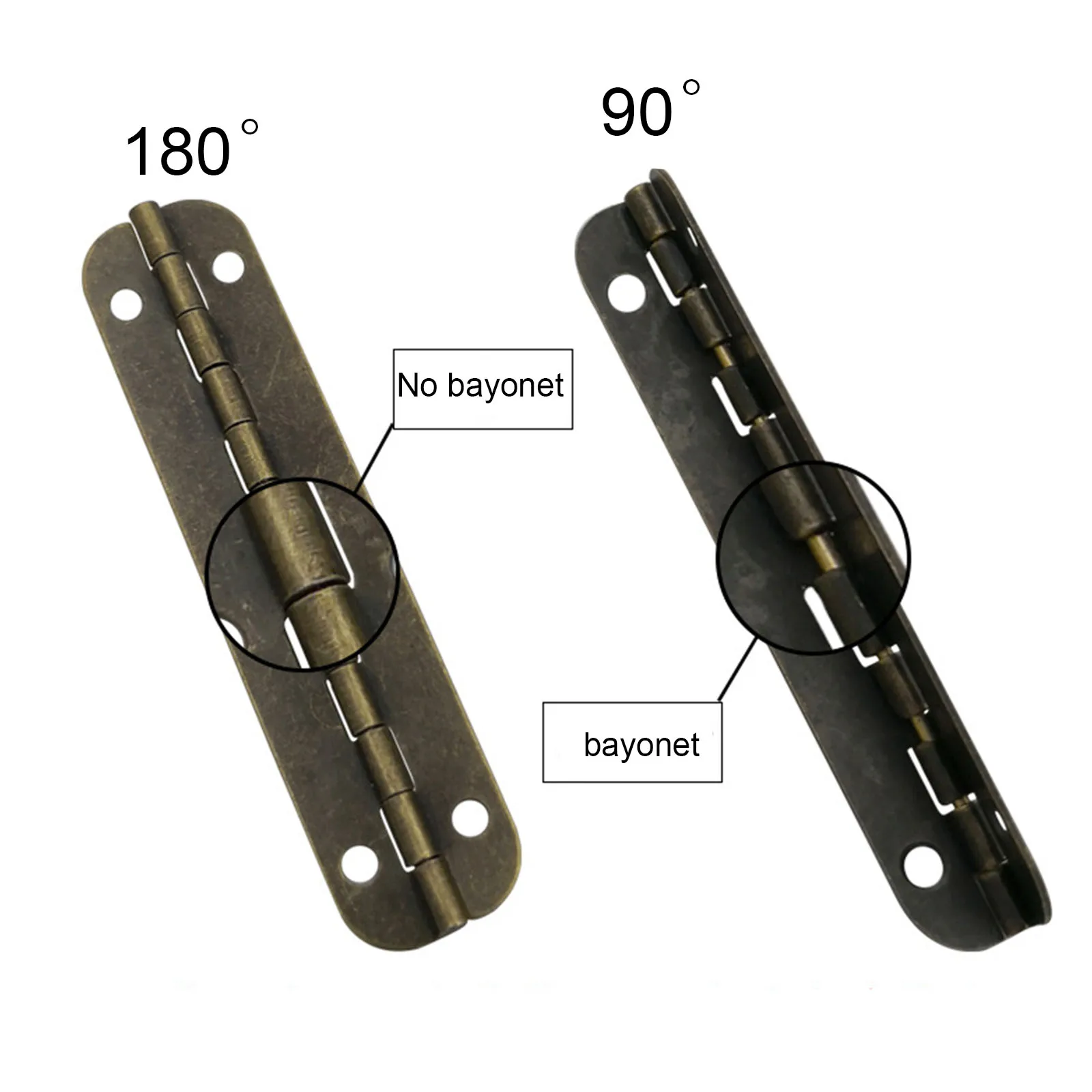 Door Long Oval Hinge Flat Cabinet Iron Hinge Plate 65mm Narrow Side Antique Pads Furniture Repairing Home Hardware