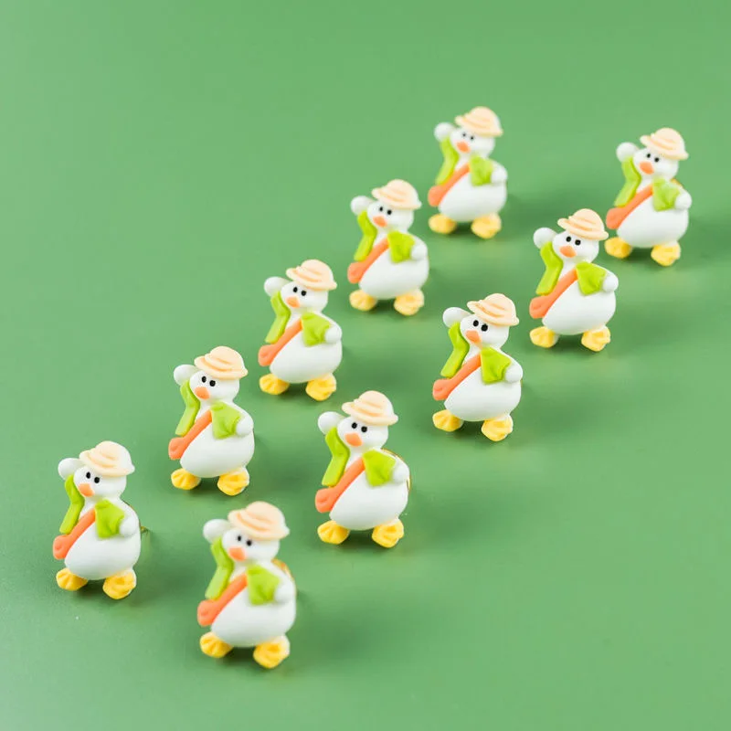 

6Pcs/set duck cartoon Shape Thumb Tack Plastic Colored Push Pins Thumbtacks Office School Supplies